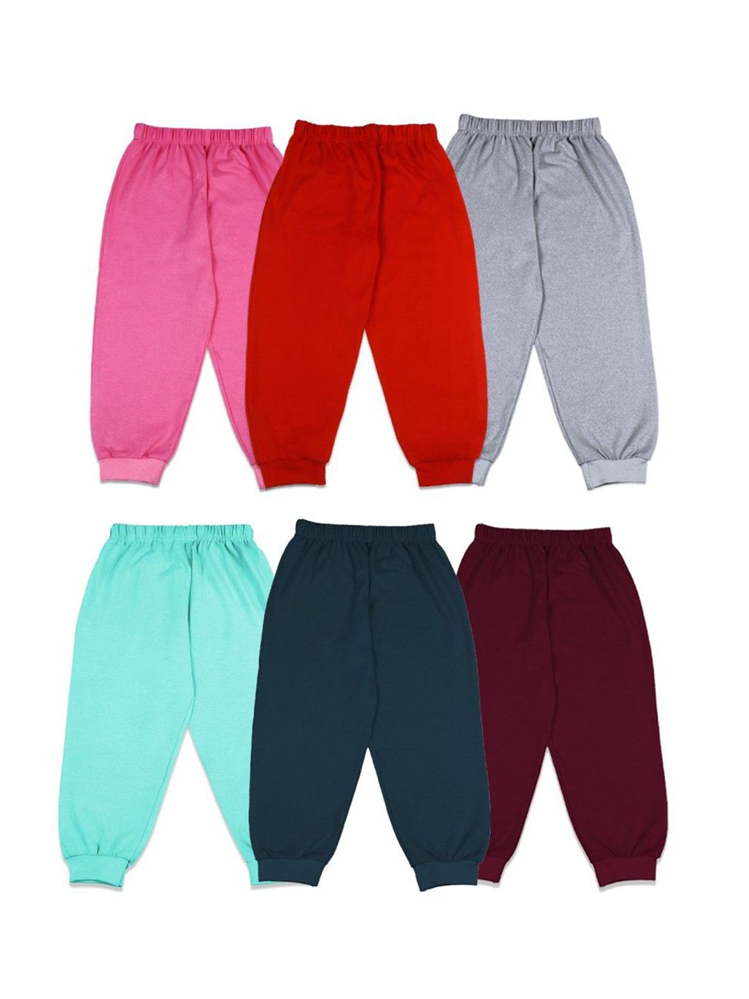 BAESD Infants Pack Of 6 Cotton Mid-Rise Joggers-picture-41