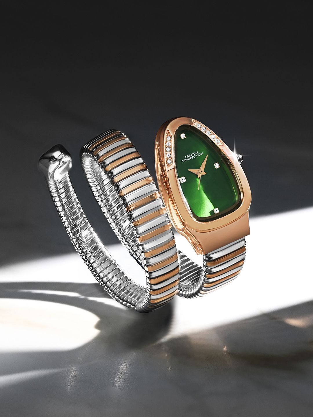 French Connection Women Embellished Dial & Wrap Around Straps Analogue Watch FCN0132NRTM