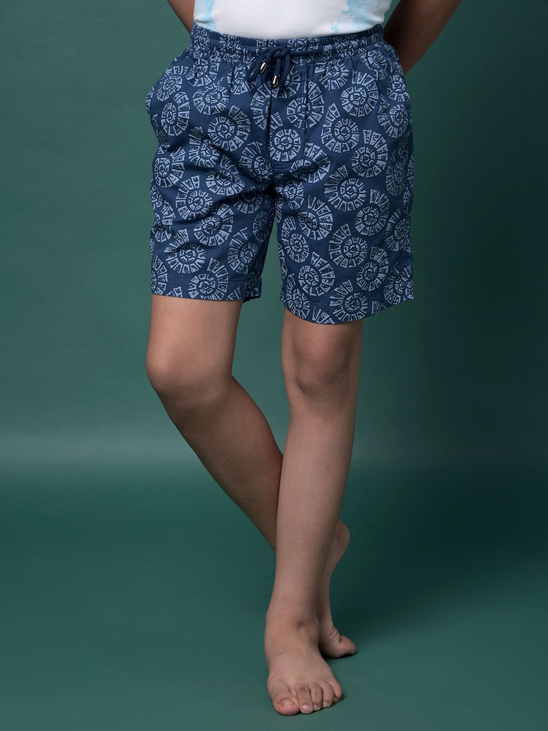 Crimsoune Club Boys Printed Cotton Lounge Shorts-picture-33