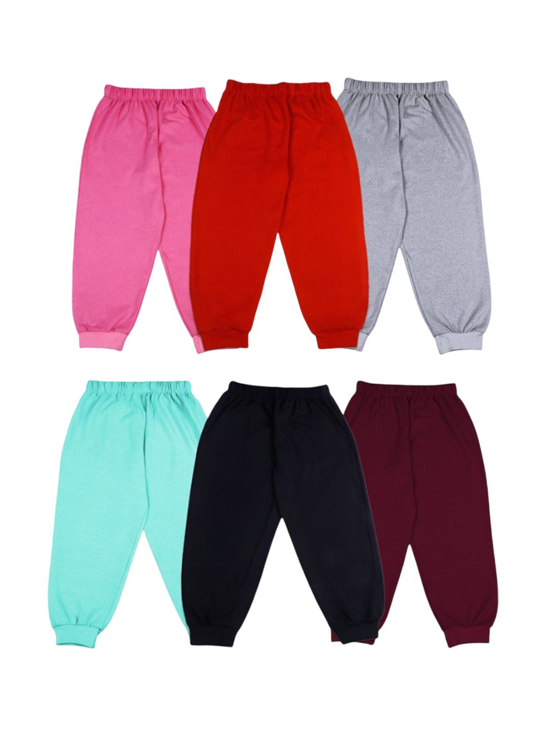 BAESD Infants Pack Of 6 Cotton Mid-Rise Joggers-picture-23
