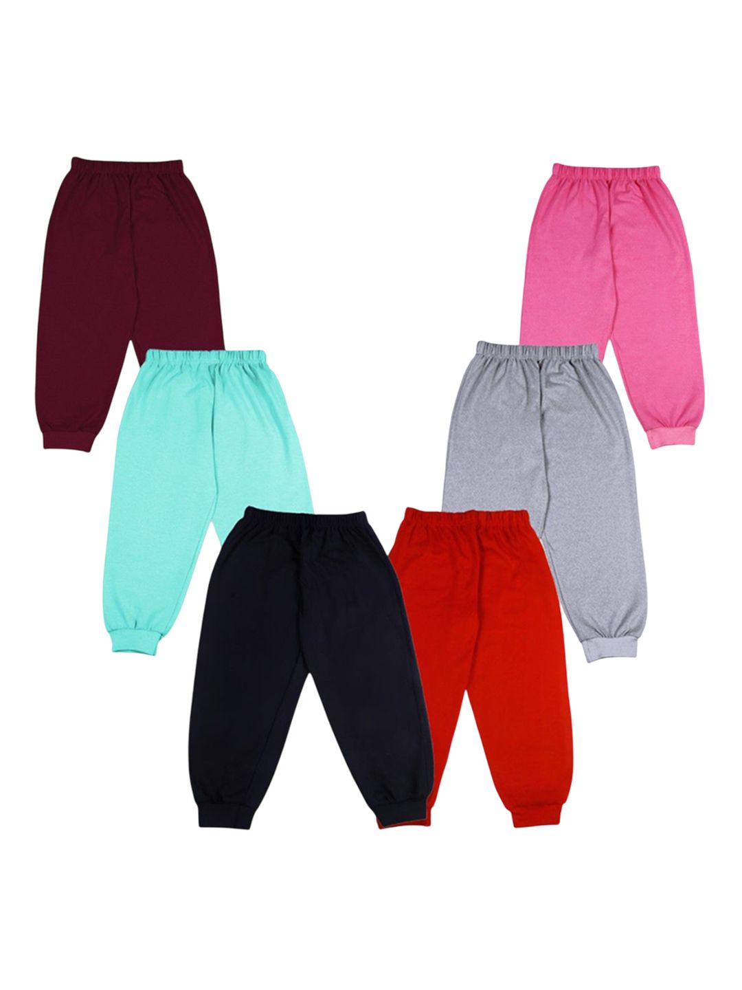 BAESD Infants Pack Of 6 Cotton Mid-Rise Joggers-picture-29