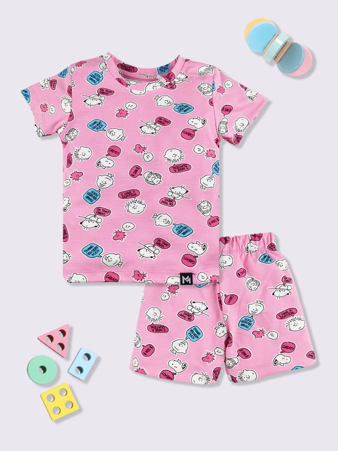 YK X Minute Mirth Infant Girls Peanuts Printed Top with Shorts-picture-38