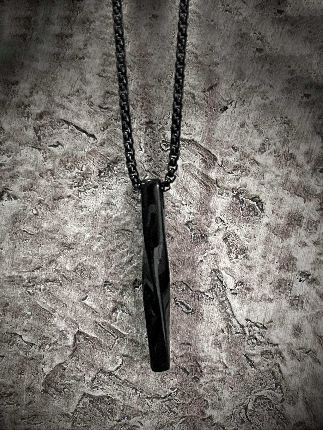 Designs & You Men Silver-Plated Stainless Steel 3D Cuboid Vertical Bar Pendant with Chain-picture-14