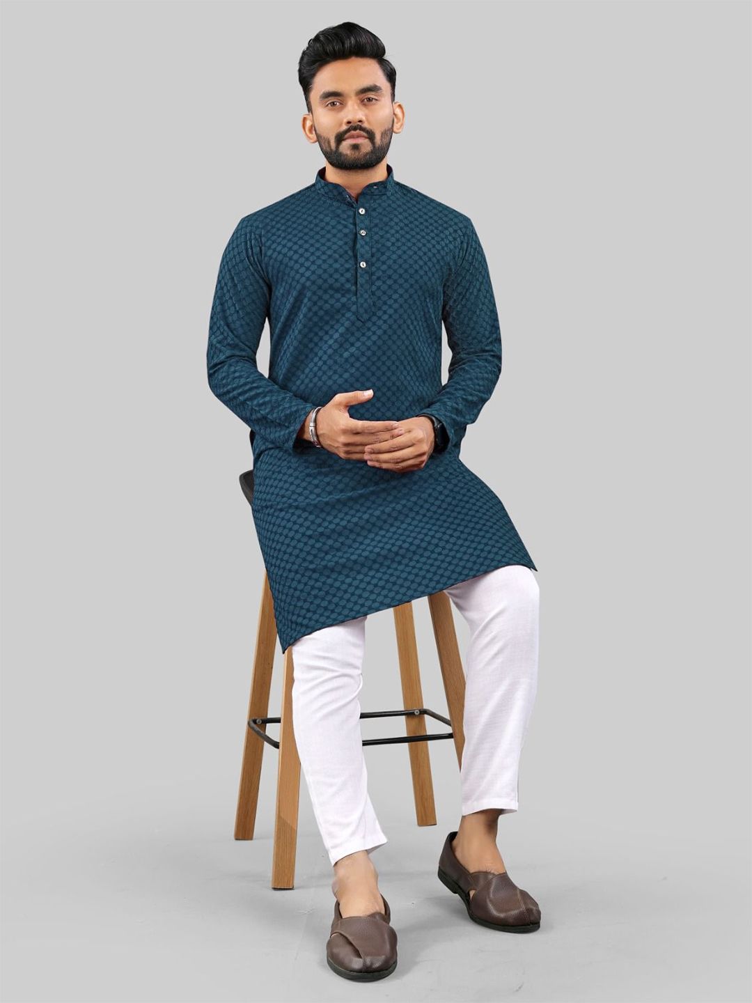 Moda Rapido Men Embroidered Kurta-image-13
