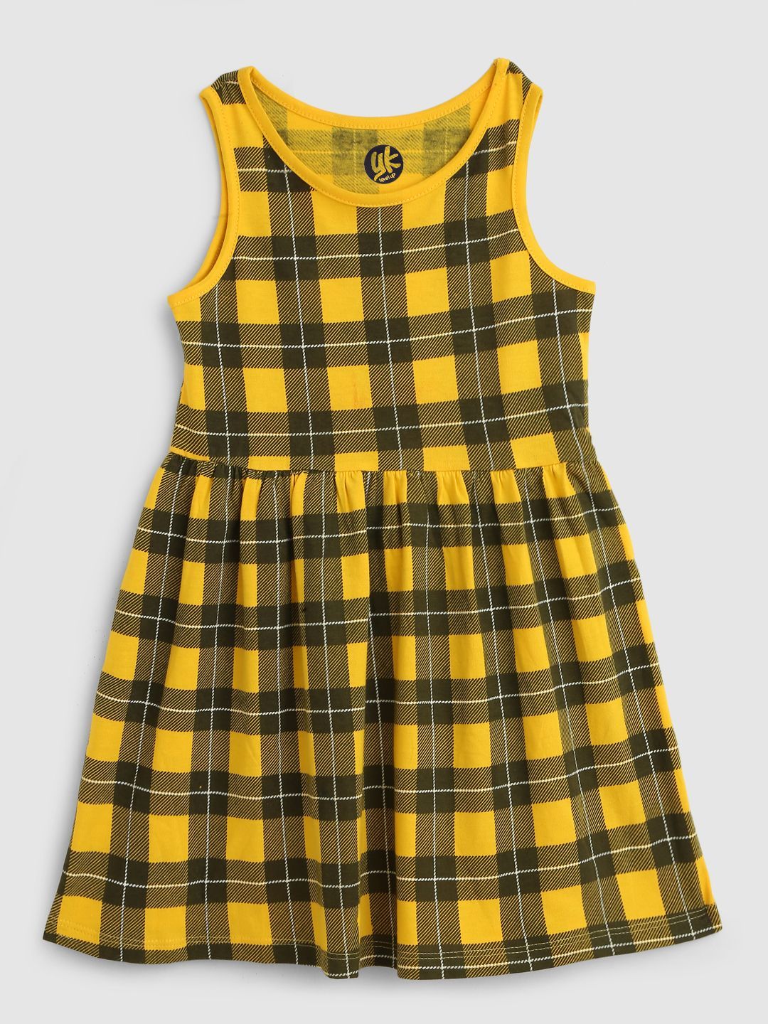 YK Girls Checked A-Line Dress-picture-50