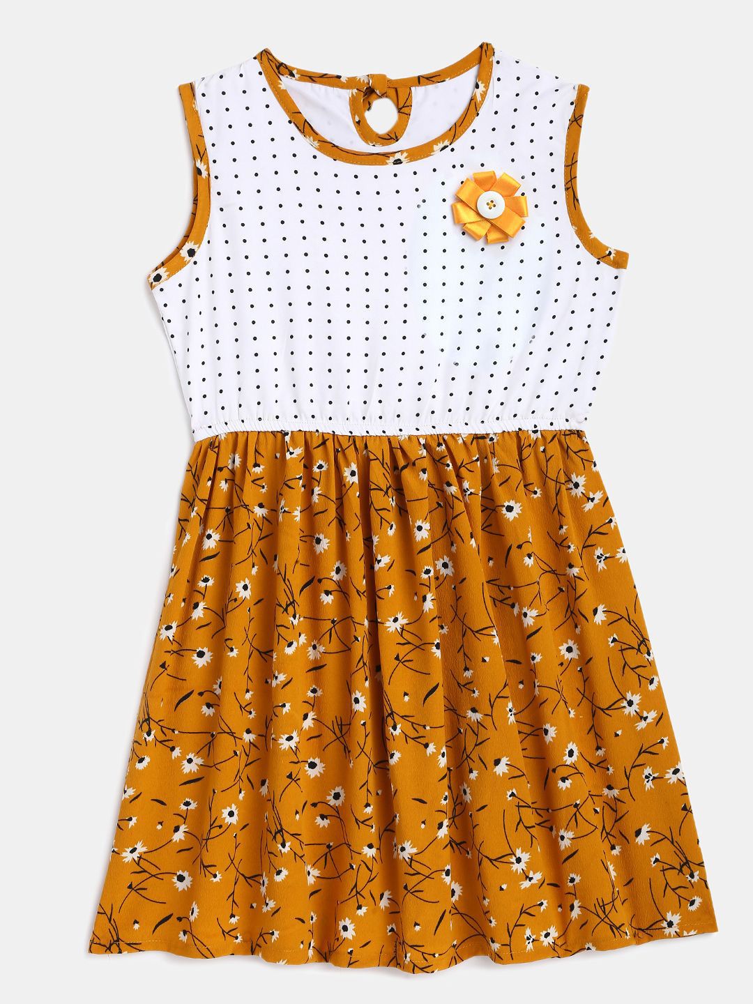 YK Girl Floral Print Fit & Flare Dress-picture-54