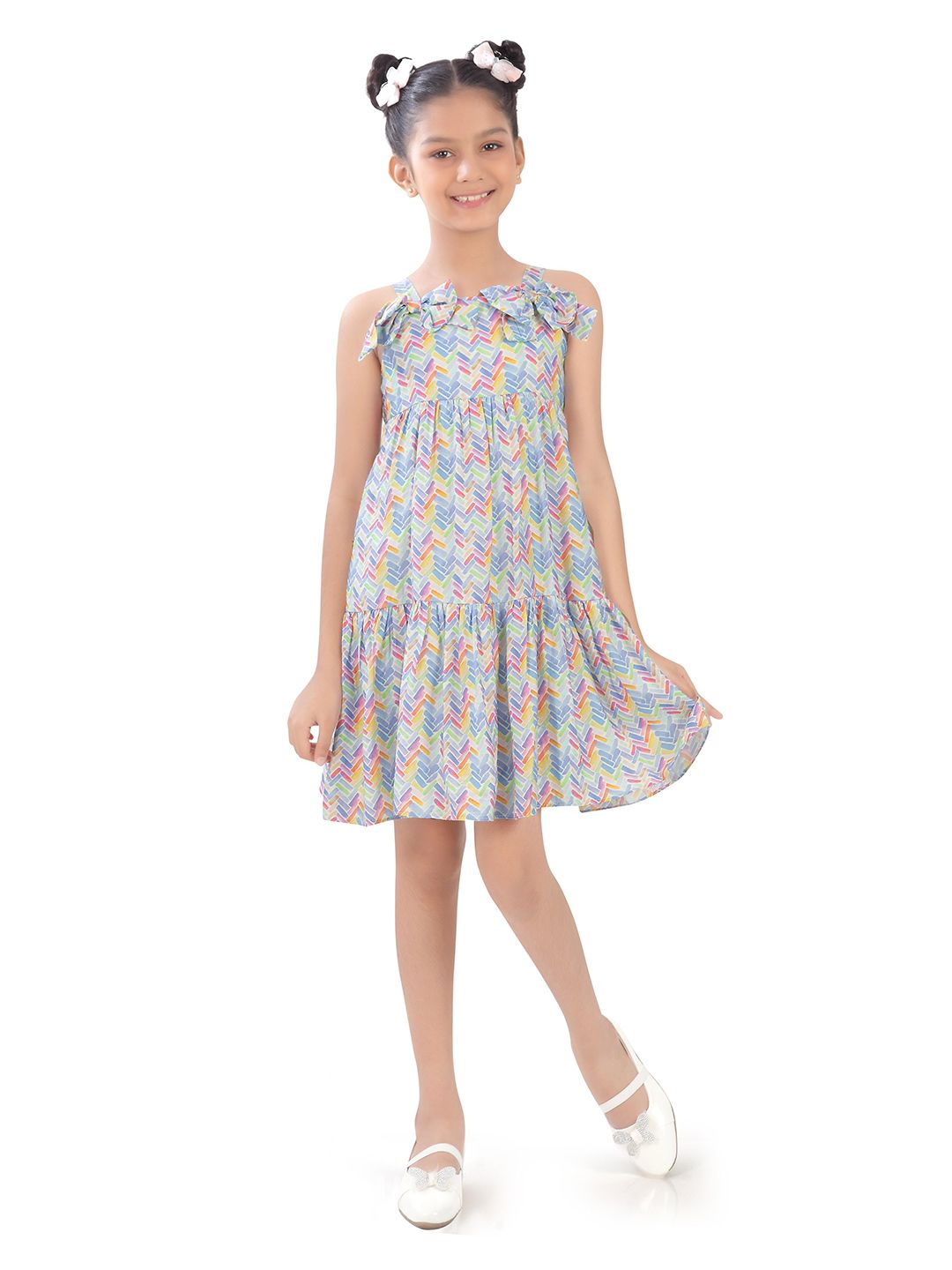 Tiny Girl Print Fit & Flare Dress-picture-17