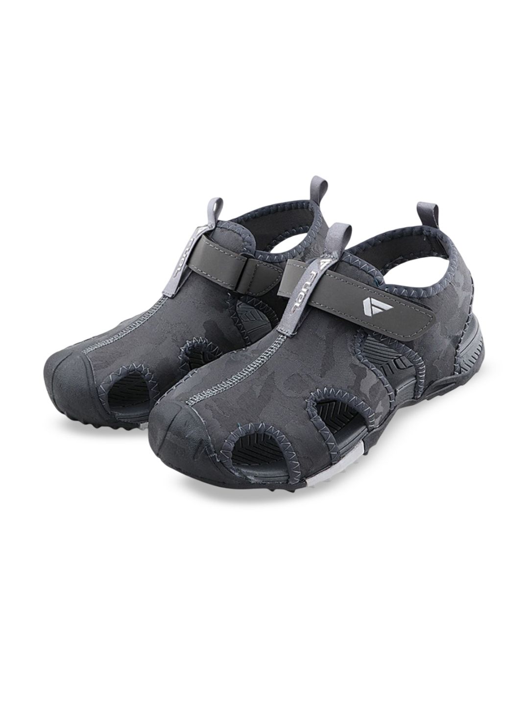 FUEL Men Solid Velcro Sports Sandals-image-2