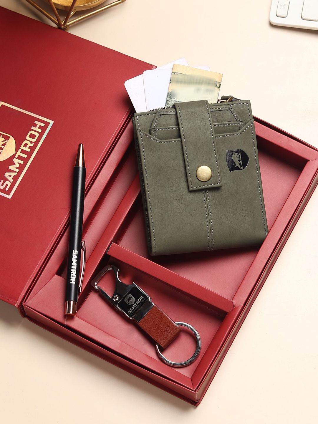 SAMTROH Men Accessory Gift Set of Wallet, Keychain & Pen Combo-picture-26