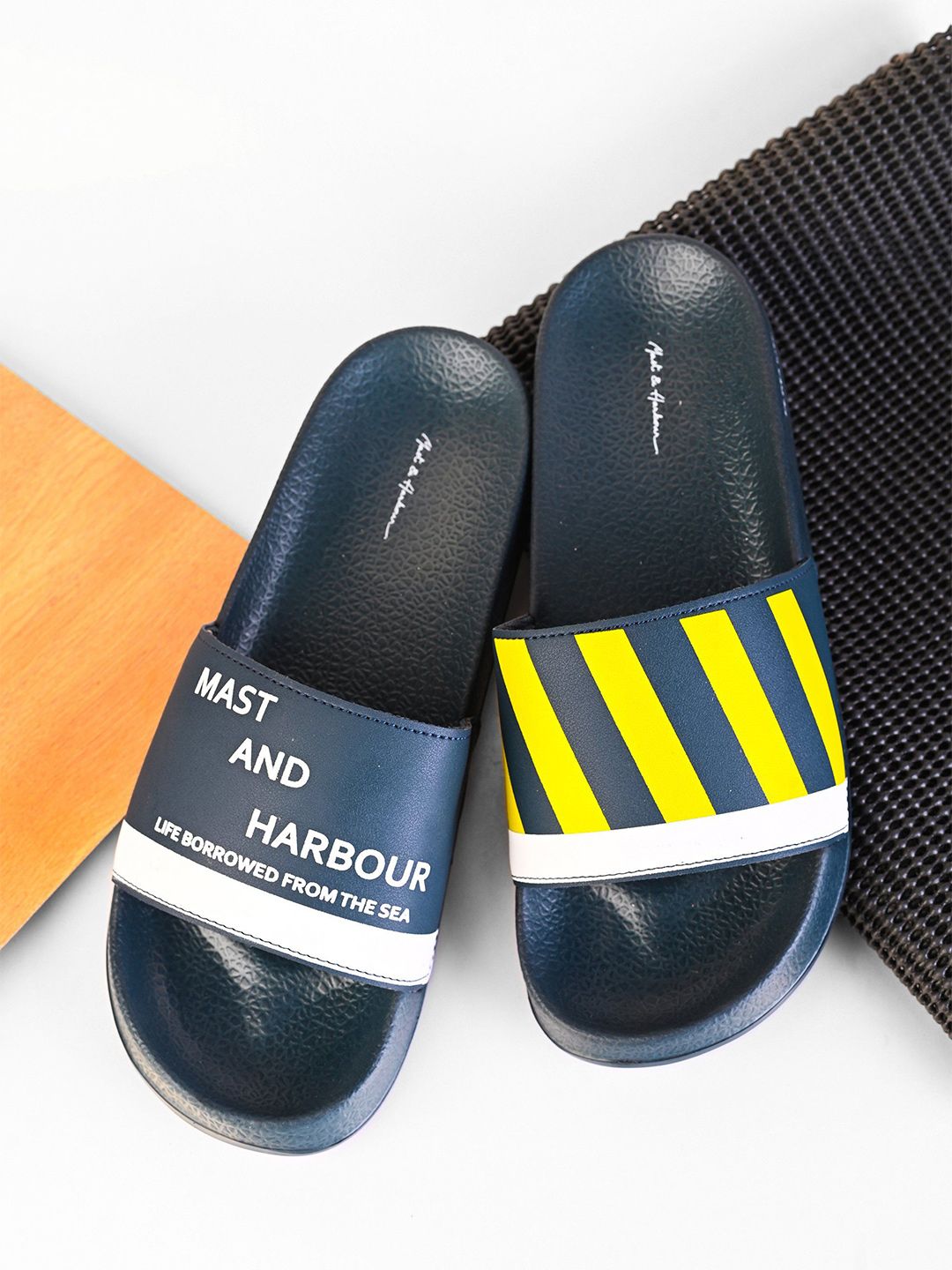 Mast & Harbour Men Printed Sliders-picture-40