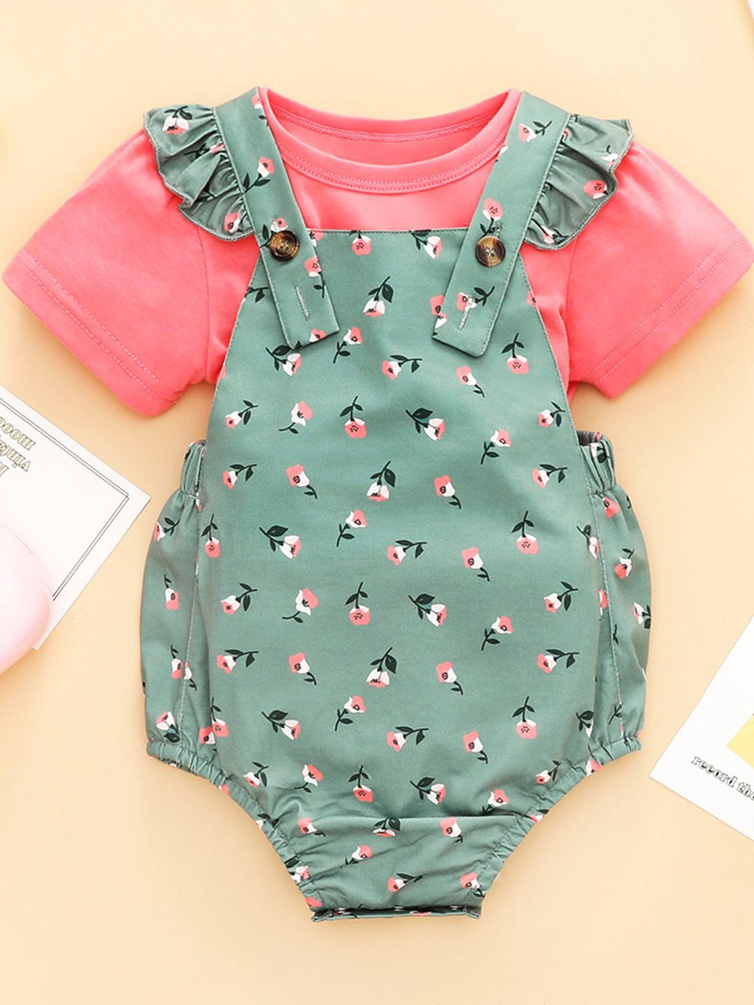 YK Girls Printed Bodysuit With Tshirt-picture-24