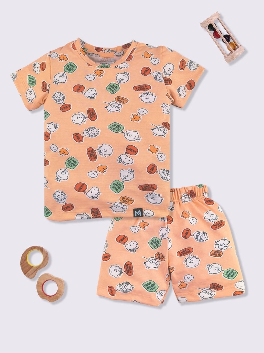 YK X Minute Mirth Infant Girls Peanuts Printed Top with Shorts-picture-37