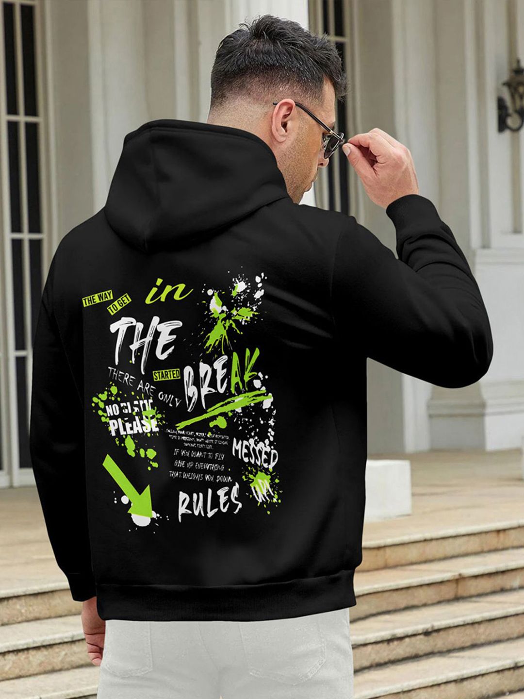 Triptee Men Graphic Printed Hooded Cotton Sweatshirt-picture-16