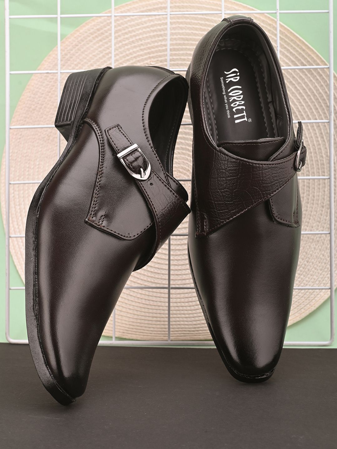 HERE&NOW Men Formal Monk Shoes-image-18