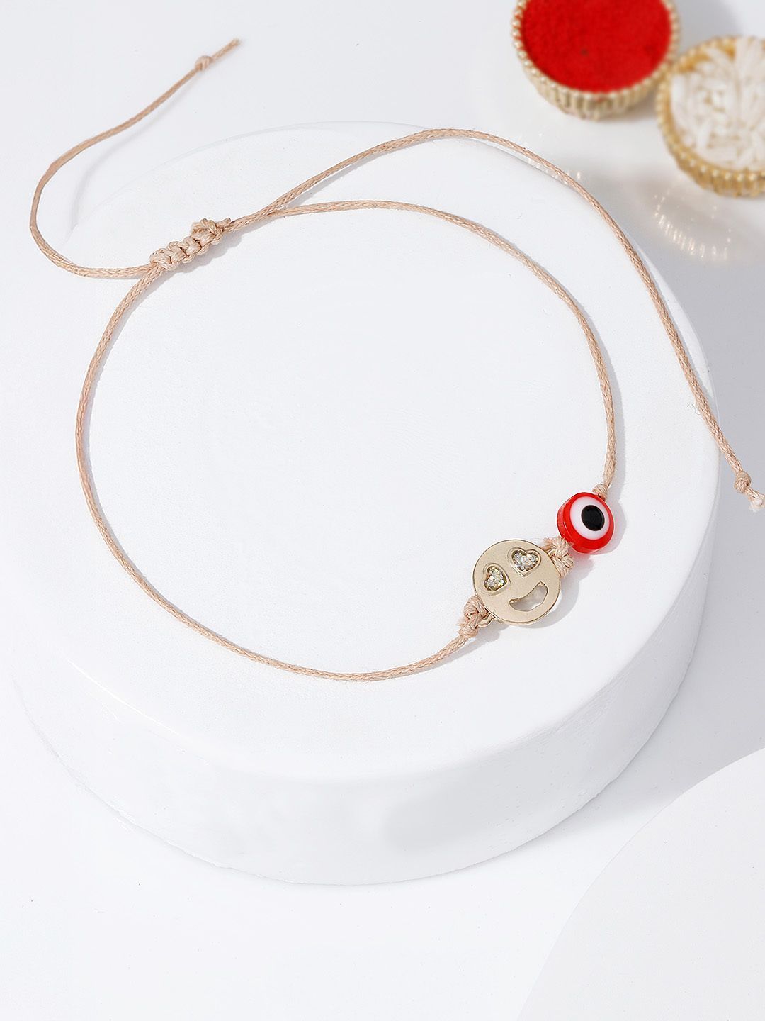 IGP Stone Studded Love Eyes Emoji Thread Rakhi-image-29