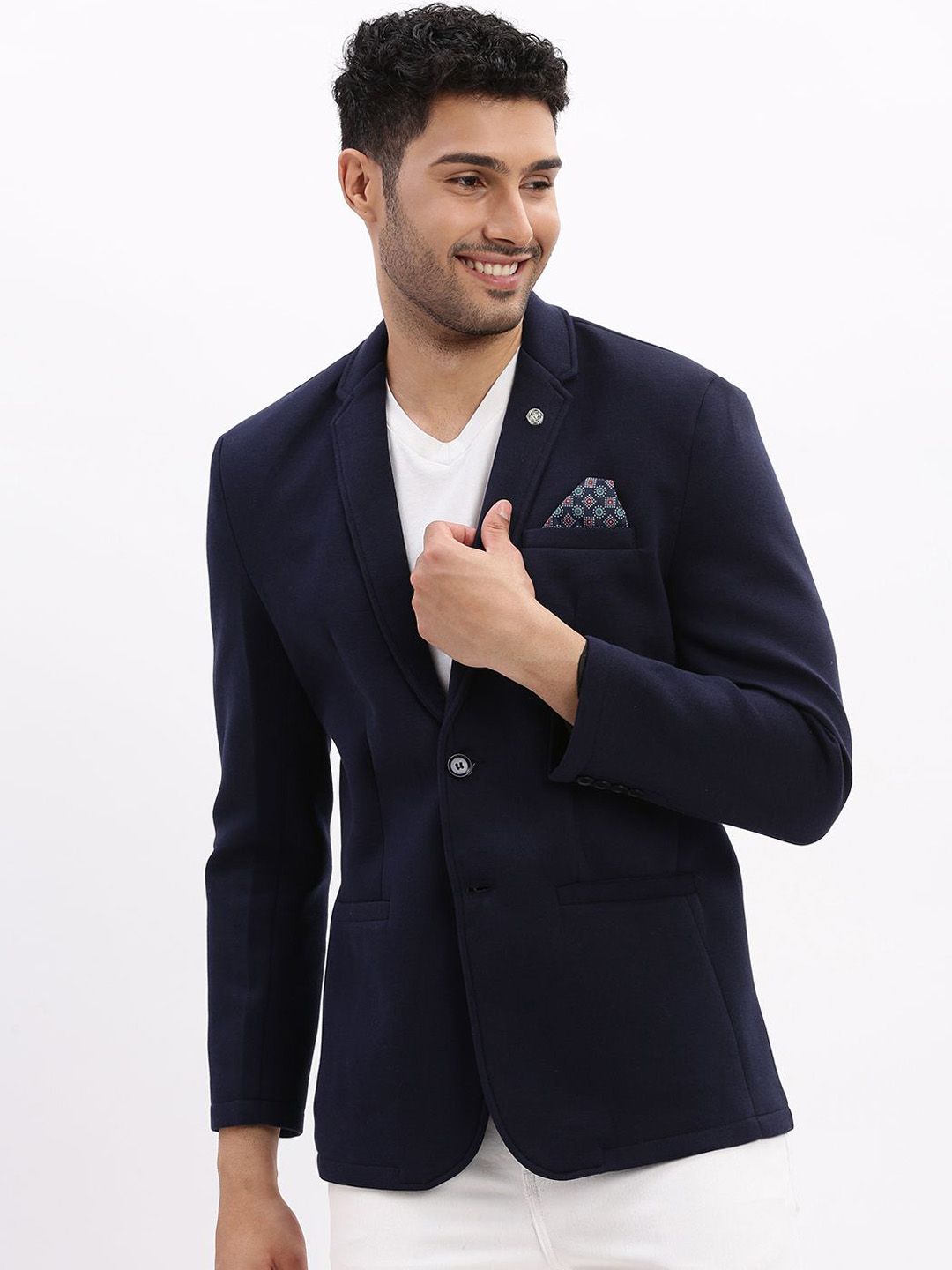 SHOWOFFFF Slim-Fit Single Breasted Blazer-image-11