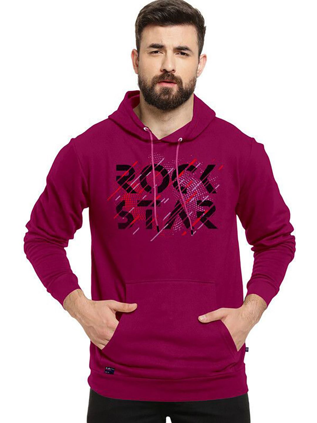 Triptee Men Graphic Printed Hooded Cotton Sweatshirt-picture-17