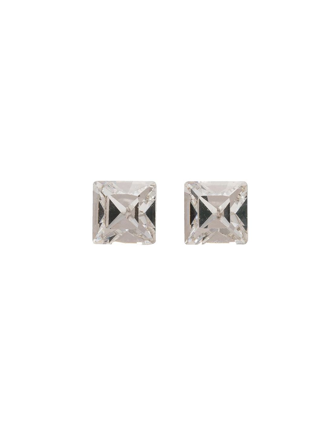STUDEX 24K Pure Gold Plated Stainless Steel Crystal Studded Square Shaped Studs-picture-19