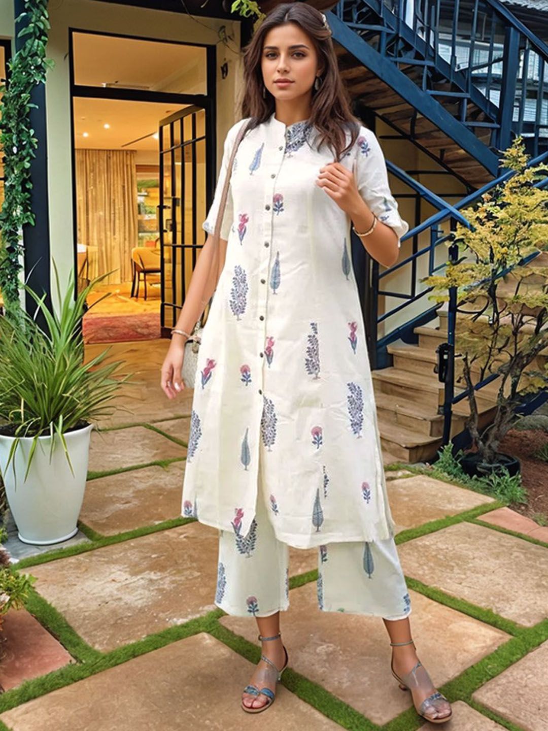 Anni Designer Women Ethnic Motifs Printed Regular Kurta with Trousers