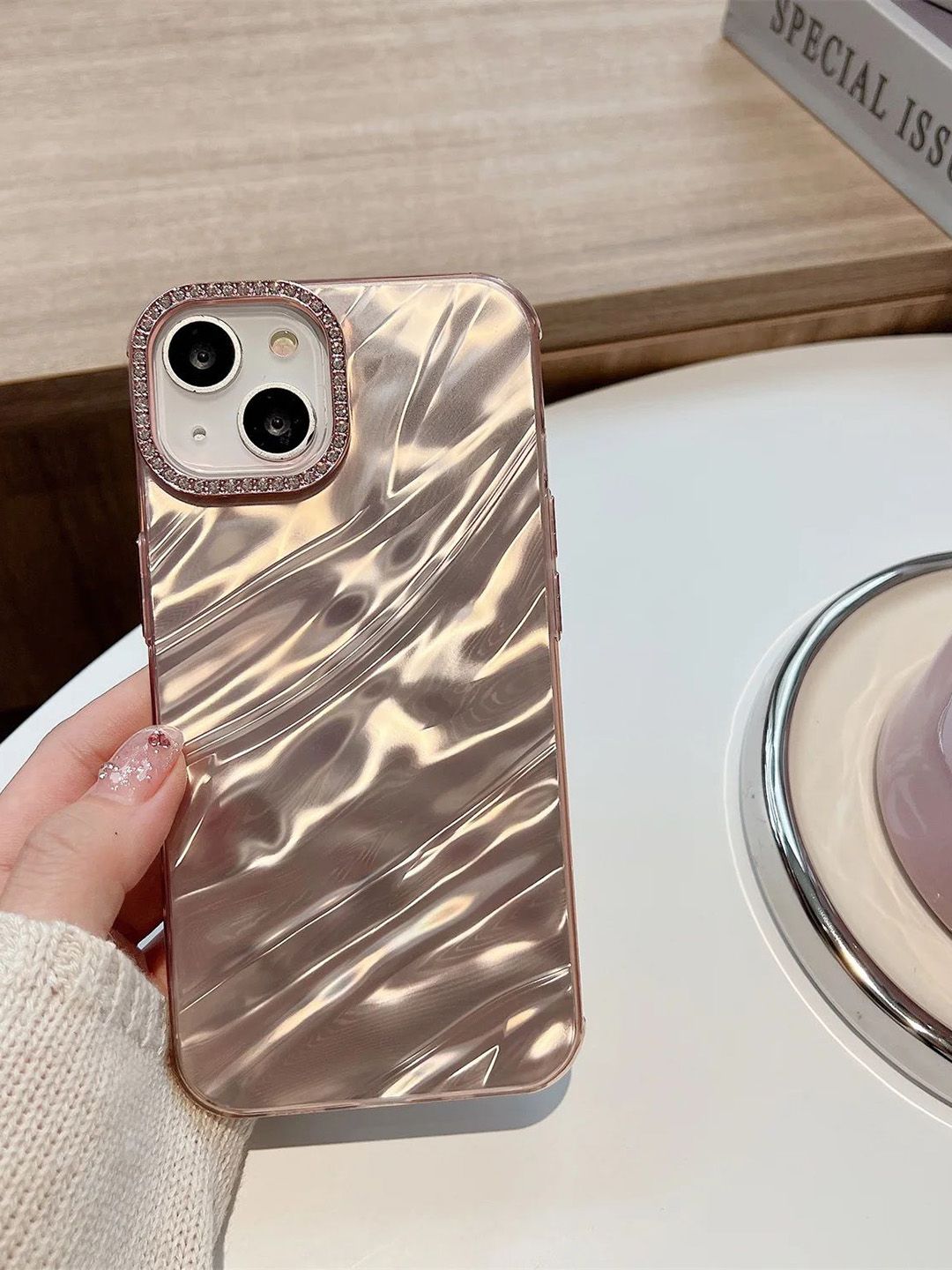 CASE CREATION iPhone 13 Hot Diamond Ring Lens Film Camera Protection Bumper Case-picture-30