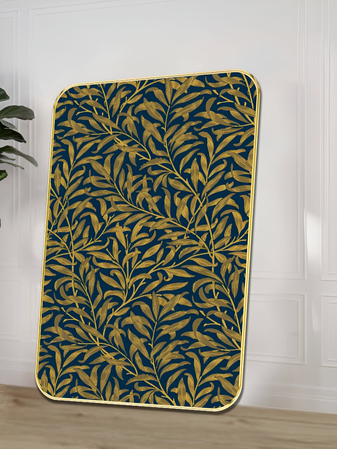 SAF Blue & Green Wood Floral and Botanical Wall Paintings-picture-14