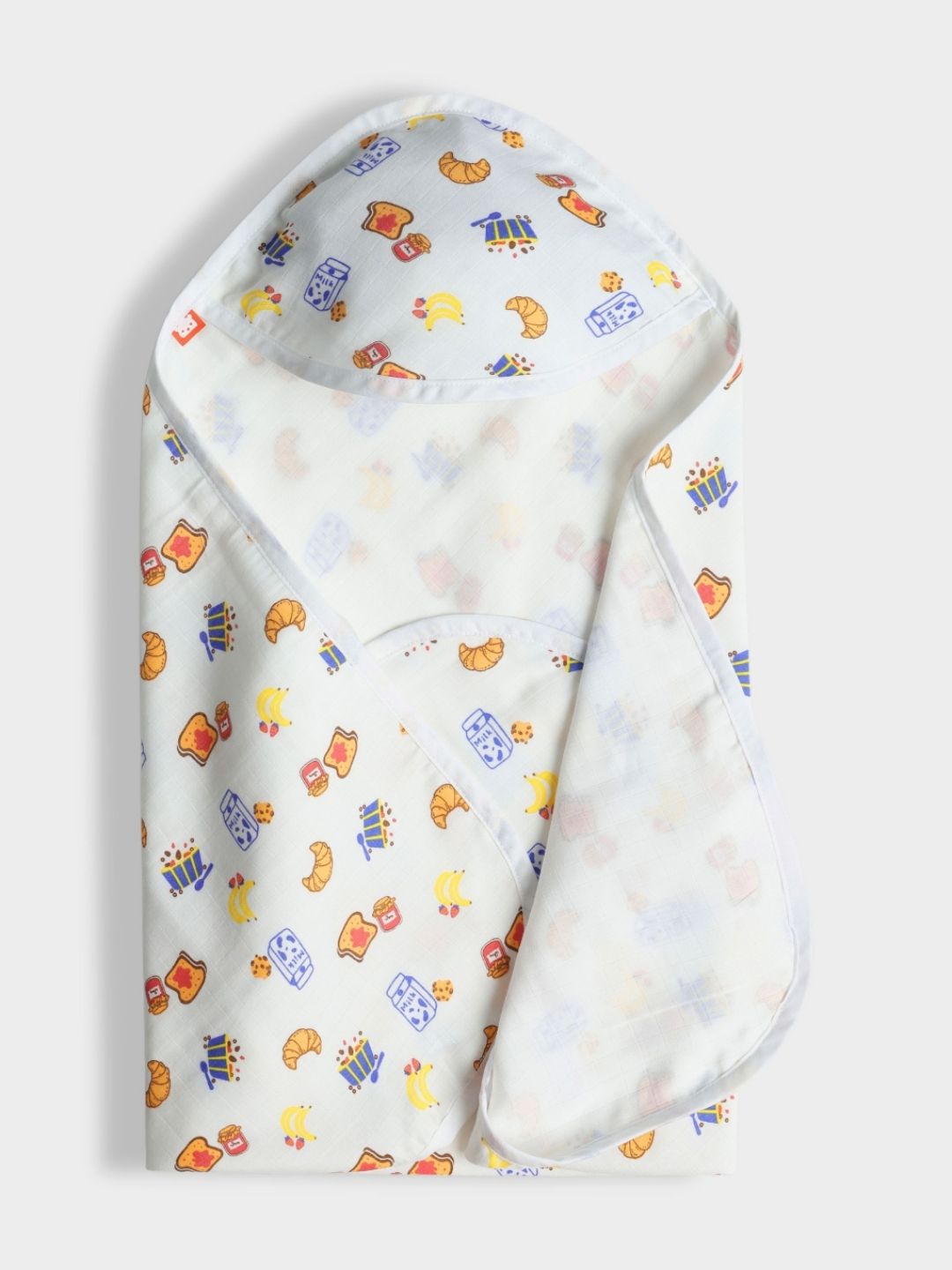 Orange Sugar White & Yellow 1 Printed Cotton 110 GSM Bath Towel-image-25