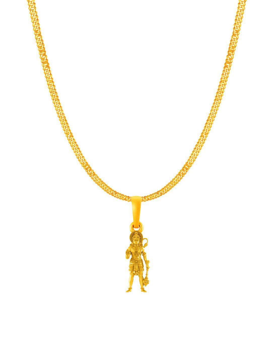 AKSHAT SAPPHIRE 22KT Gold-Plated 925 Silver Hanuman Pendants With Curb Chains-picture-24