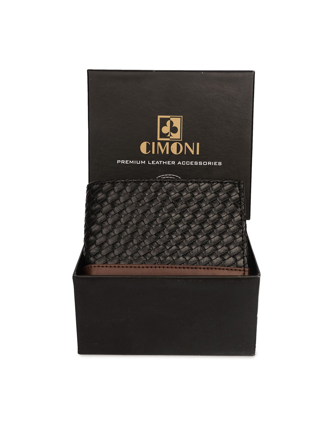 CIMONI Men Woven Design Leather Two Fold Wallet-picture-42