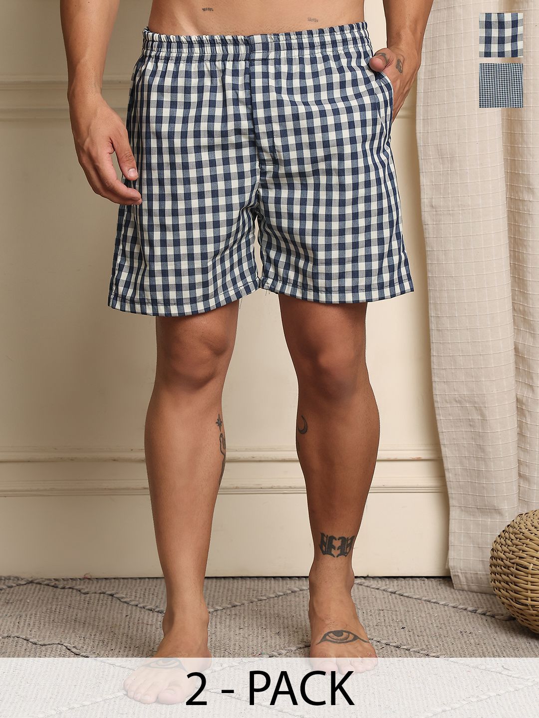 Mast & Harbour Pack Of 2 Printed Cotton Boxers BOXCOM67-S-picture-20