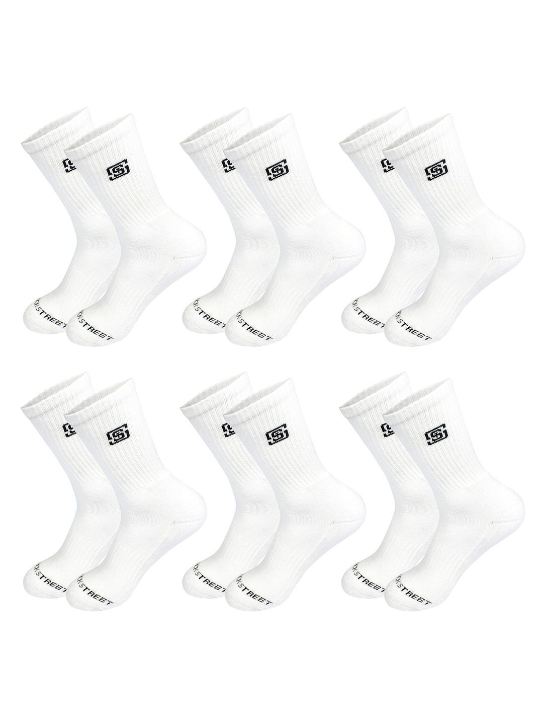 The Sock Street Men Pack Of 6 Sports Cushioned Calf-Length Socks-picture-9