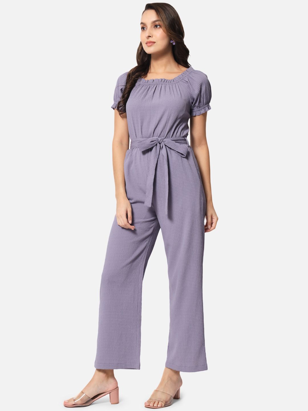 OTIRA Women Solid Waist Tie-Ups  Basic Jumpsuit
