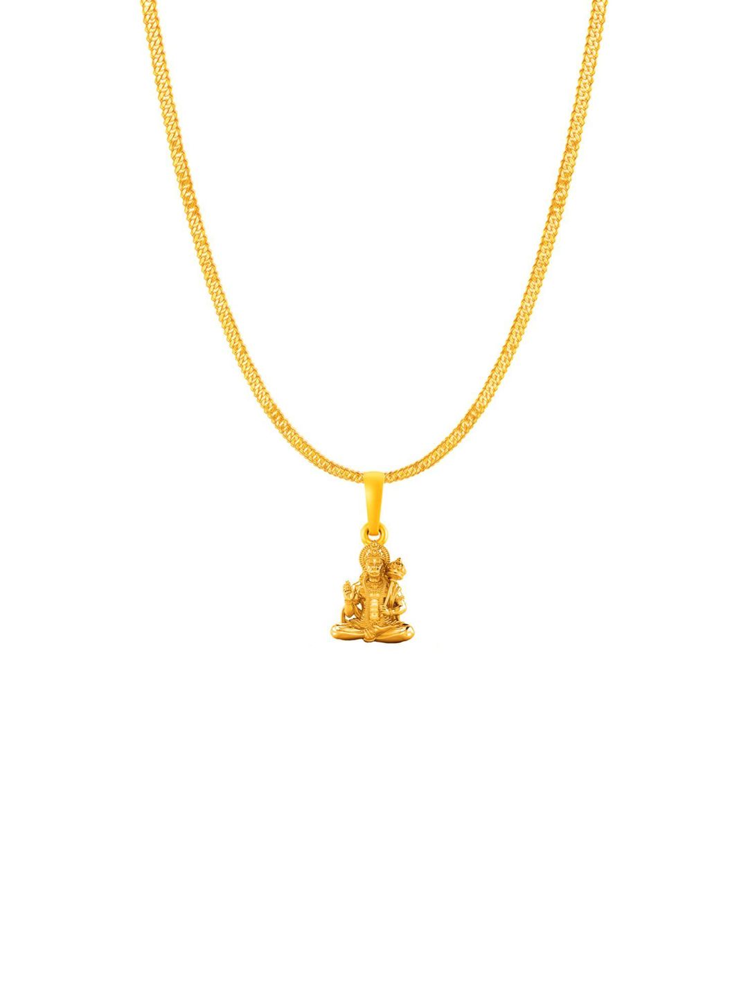 AKSHAT SAPPHIRE 92.5 Silver 22KT Gold-Plated Hanuman ji Pendants With Chains-picture-34