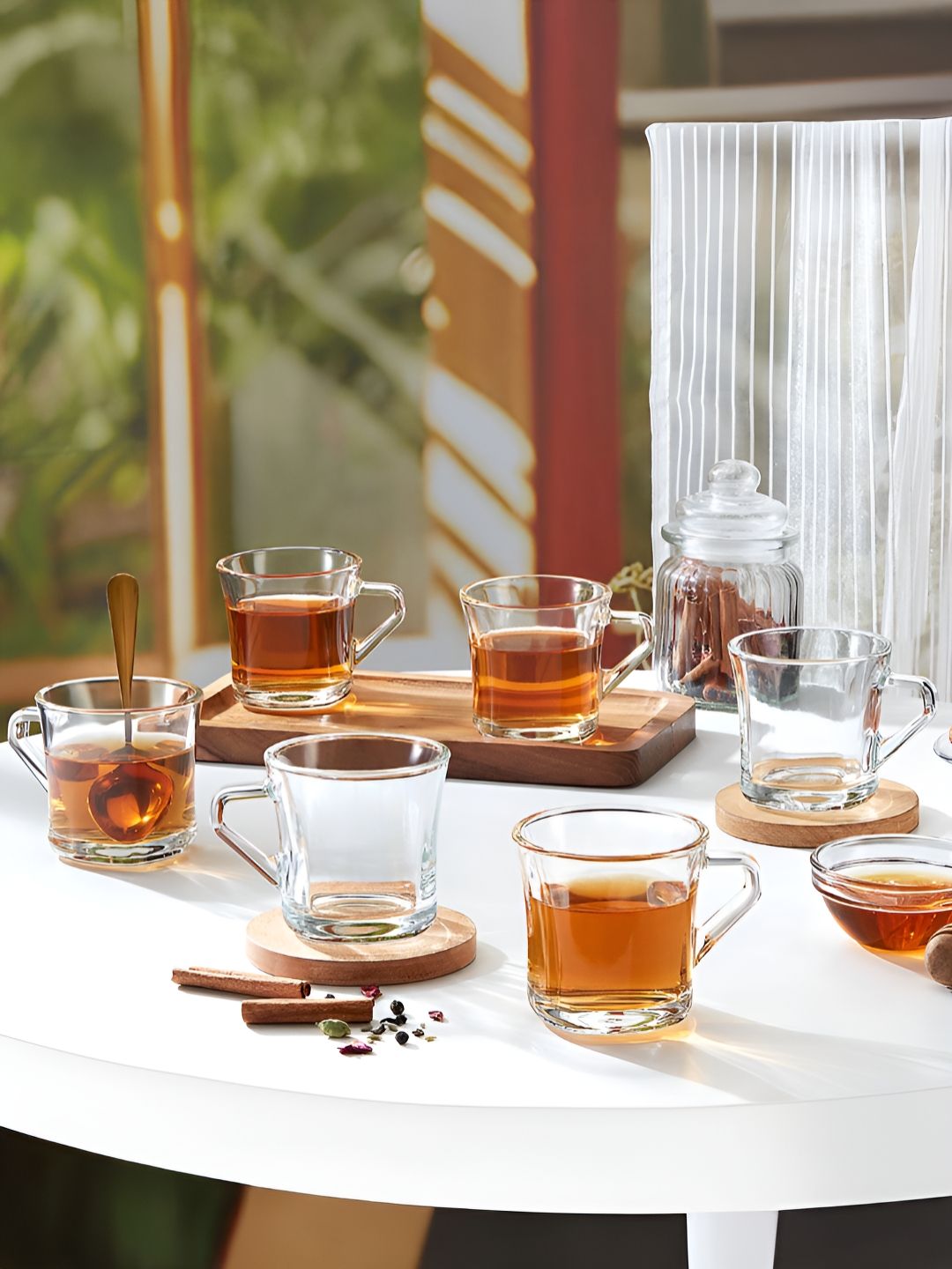 BOROSIL Transparent Solid Borosilicate Glass Cups Set of Cups and Mugs