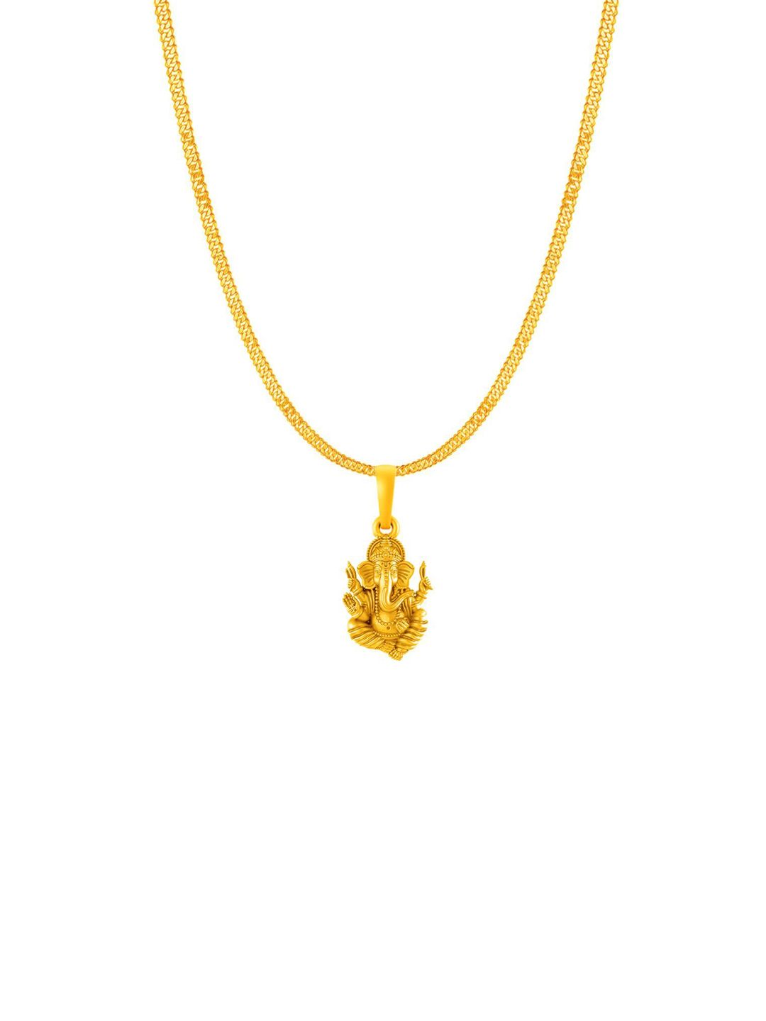 AKSHAT SAPPHIRE Men 92.5 Silver 22K Gold-Plated Ganesh Ji Pendants With Chain-picture-6