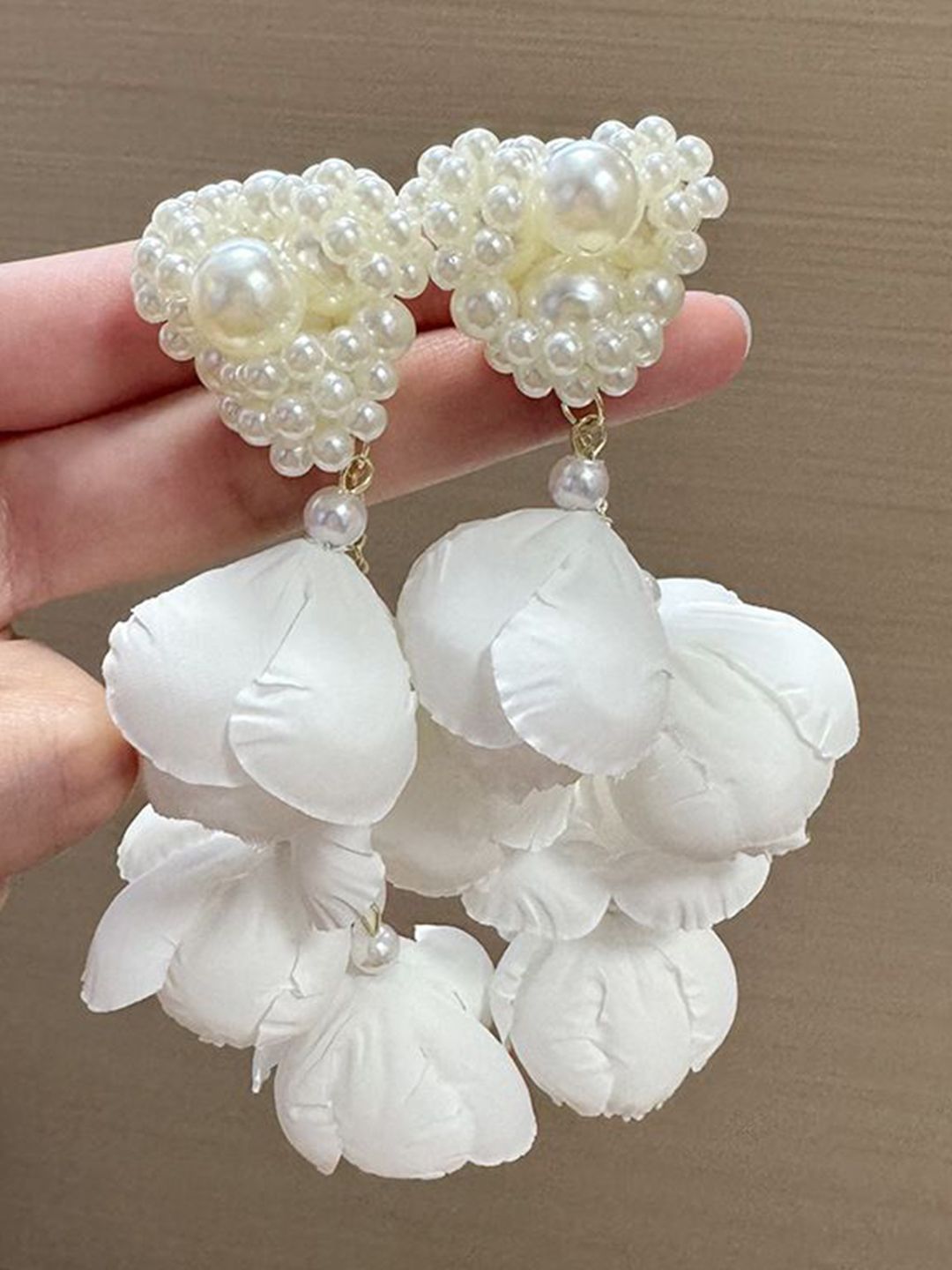 StyleCast x Revolte Artificial Beads Beaded Leaf Shaped Drop Earrings-picture-36