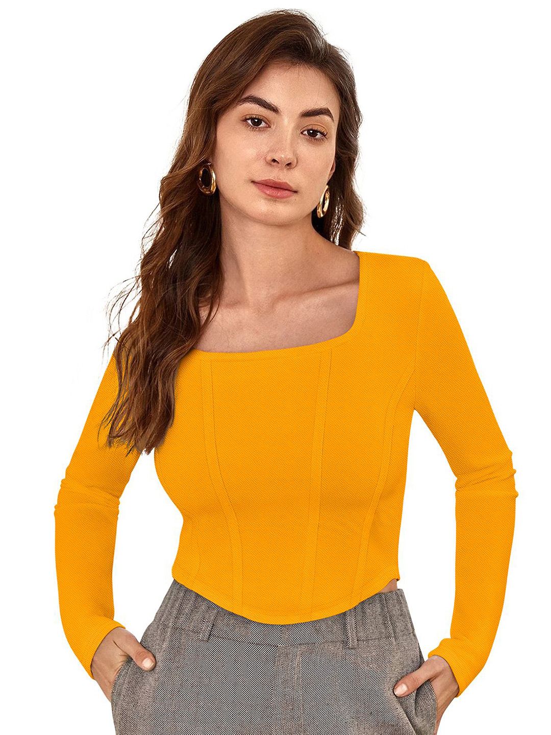 DHRUVIL IMPEX Women Square Neck Top-picture-32