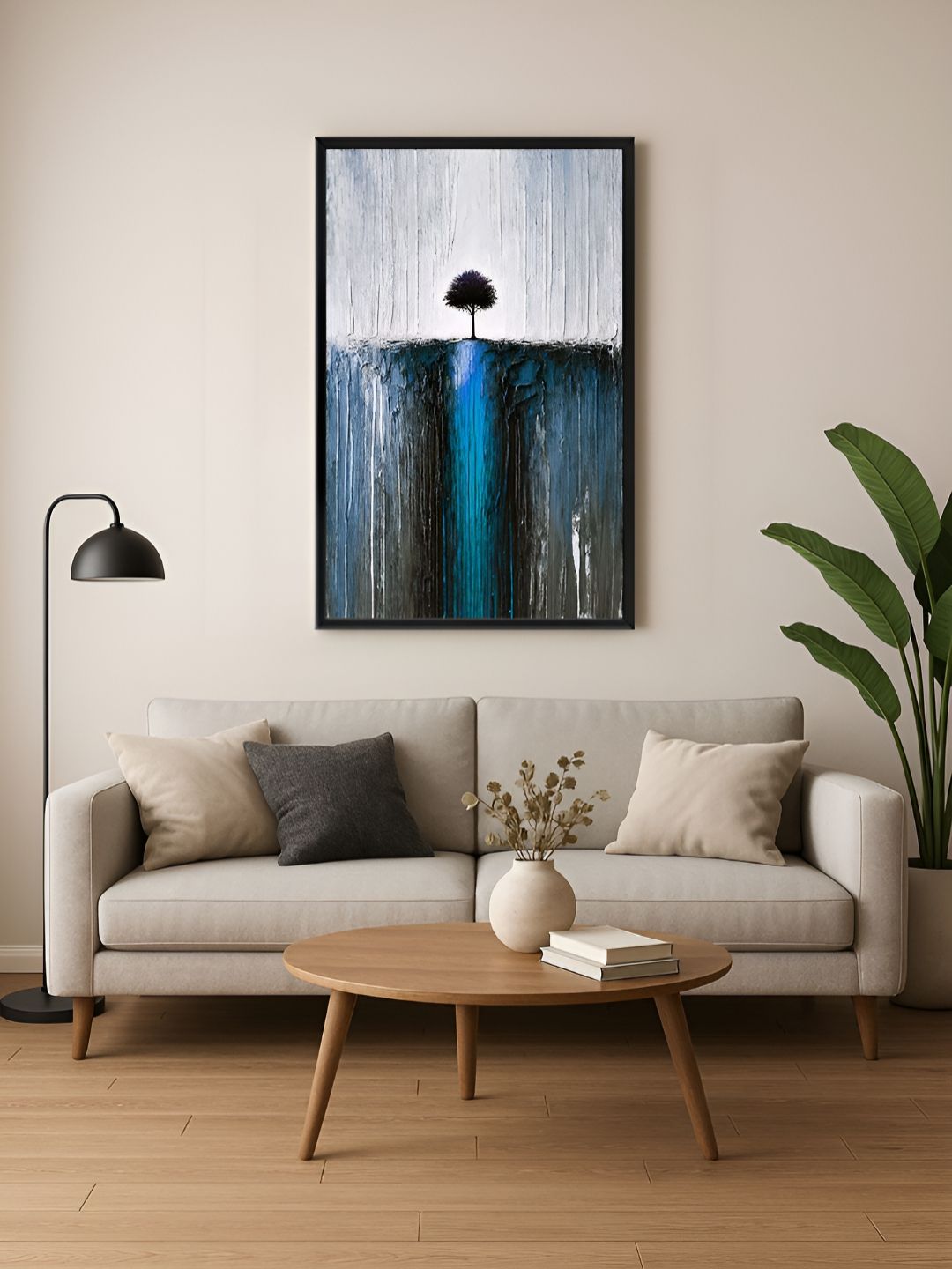 999Store Grey & Blue 1 Piece Canvas Other Wall Paintings-picture-12