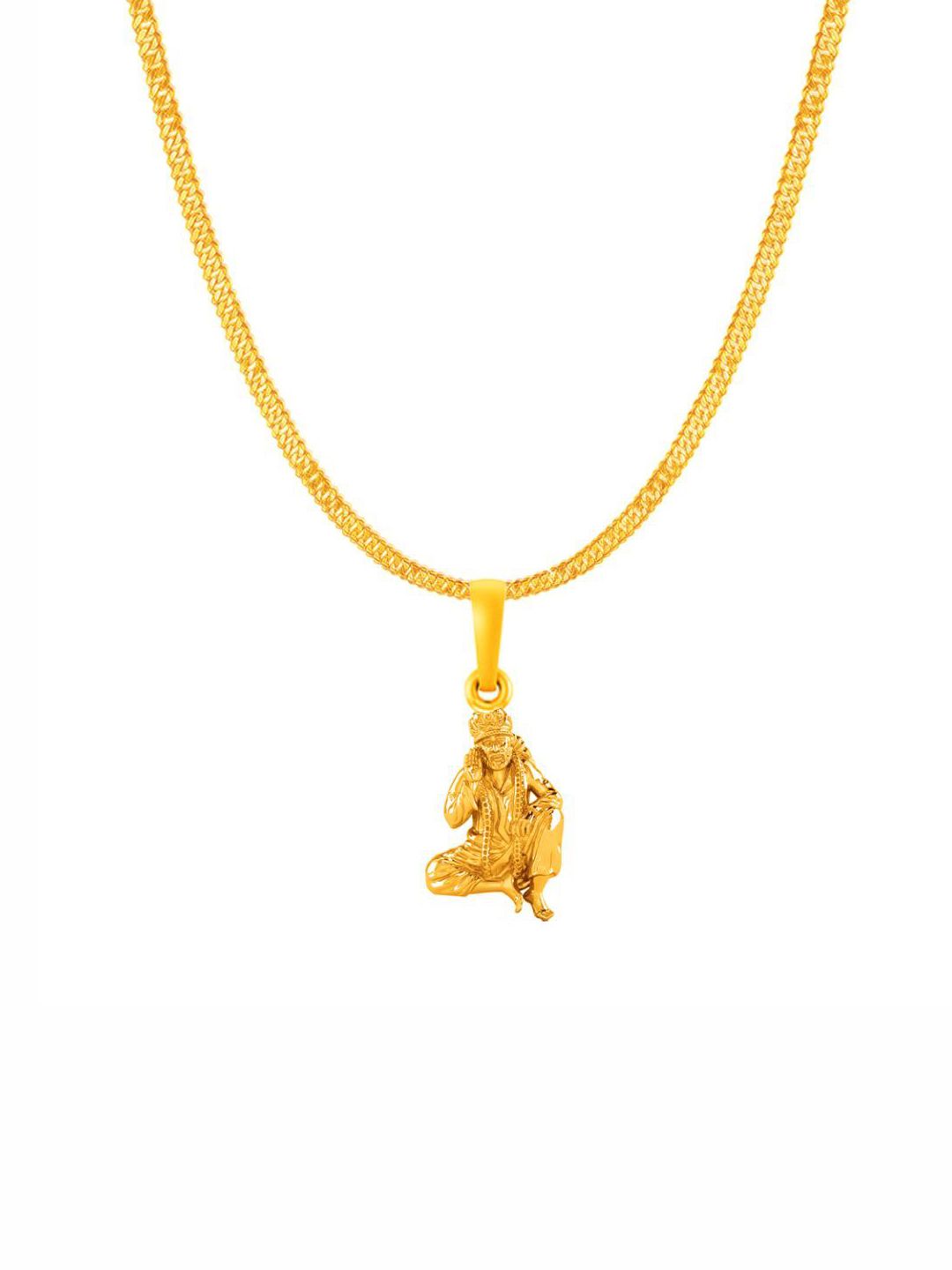 AKSHAT SAPPHIRE Men 92.5 Silver 22K Gold-Plated Sai Baba Pendants With Chain-picture-16