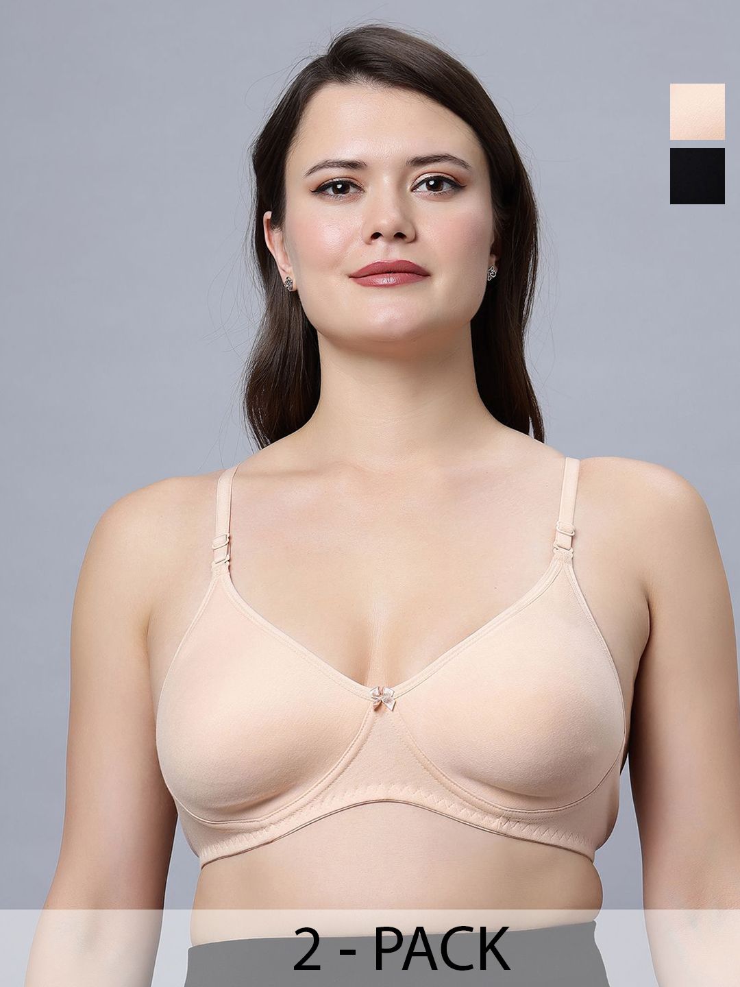 Eden Women Pack of 2 Full Coverage T-shirt Bra