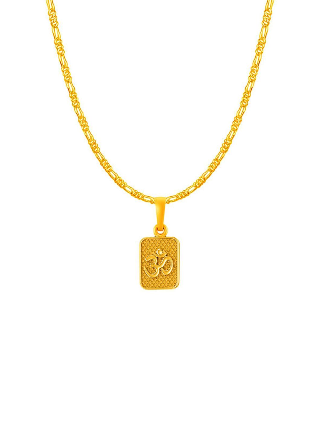 AKSHAT SAPPHIRE Men Gold-Plated Ethnic Pendants with Chains-image-22