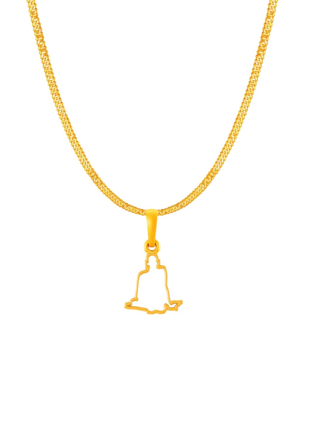 AKSHAT SAPPHIRE 92.5 Silver 22KT Gold-Plated Swami Samarth Pendants With Chains-picture-21