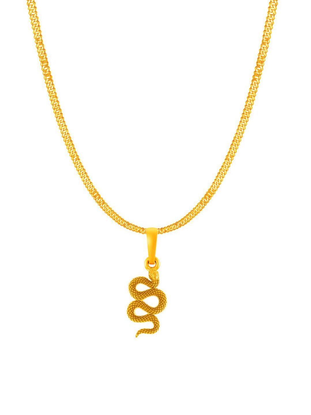 AKSHAT SAPPHIRE 92.5 Sterling Silver 22KT Gold-Plated Contemporary Pendant With Chain-picture-6