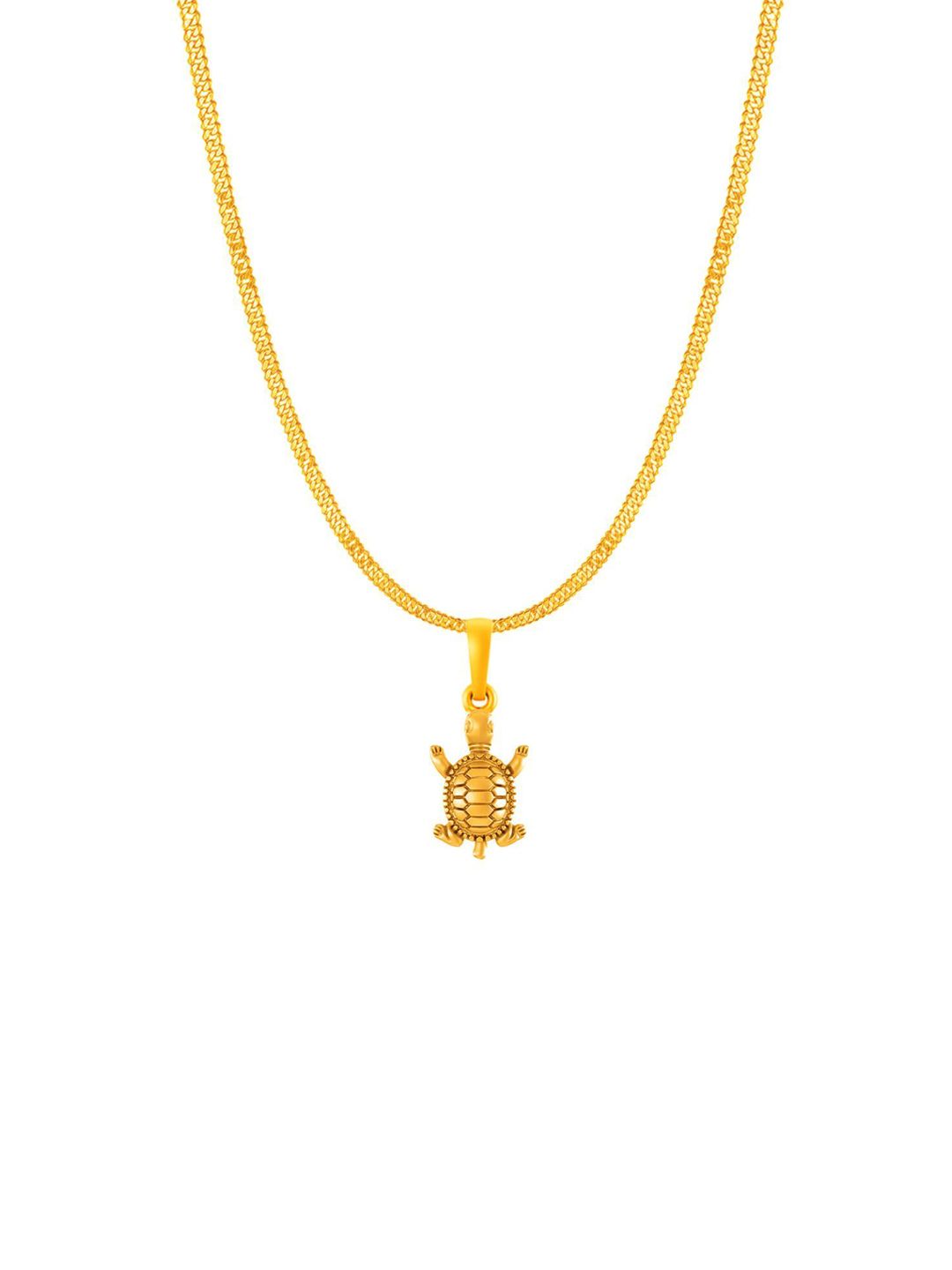 AKSHAT SAPPHIRE 22KT Gold-Plated Tortoise Pendants With Chains-picture-11