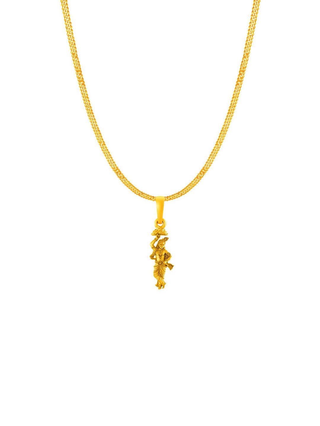 AKSHAT SAPPHIRE 92.5 Sterling Silver 22KT Gold-Plated Contemporary Pendant With Chain-picture-3