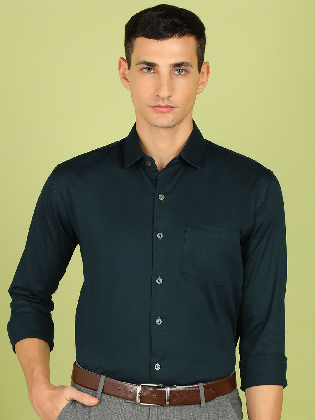 encore by INVICTUS Spread Collar Full Sleeves Cotton Shirt-picture-15