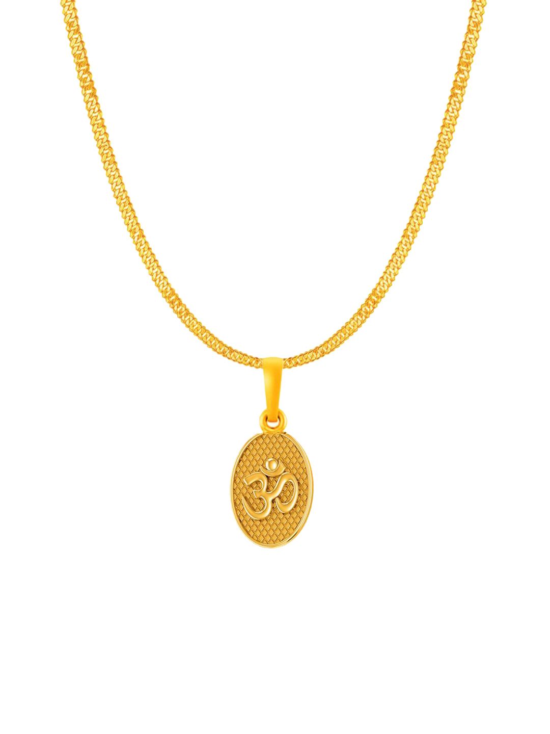 AKSHAT SAPPHIRE 92.5 Sterling Silver 22KT Gold-Plated Contemporary Pendant With Chain-picture-35