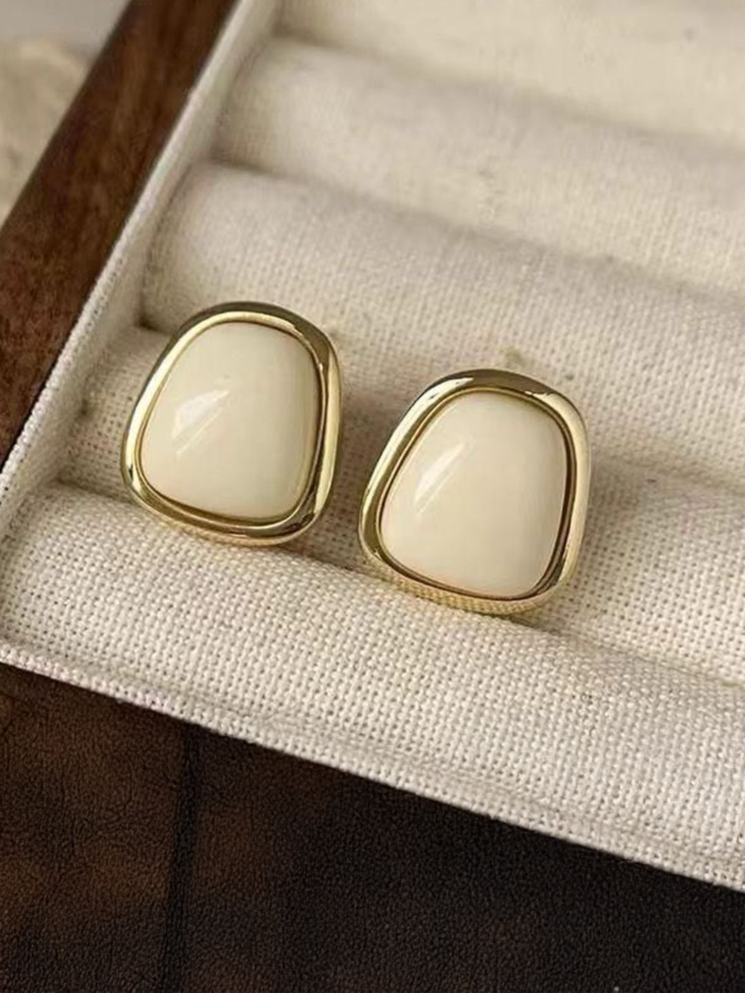 PASU FASHION Gold-Plated Artificial Beads Beaded Contemporary Studs-picture-15