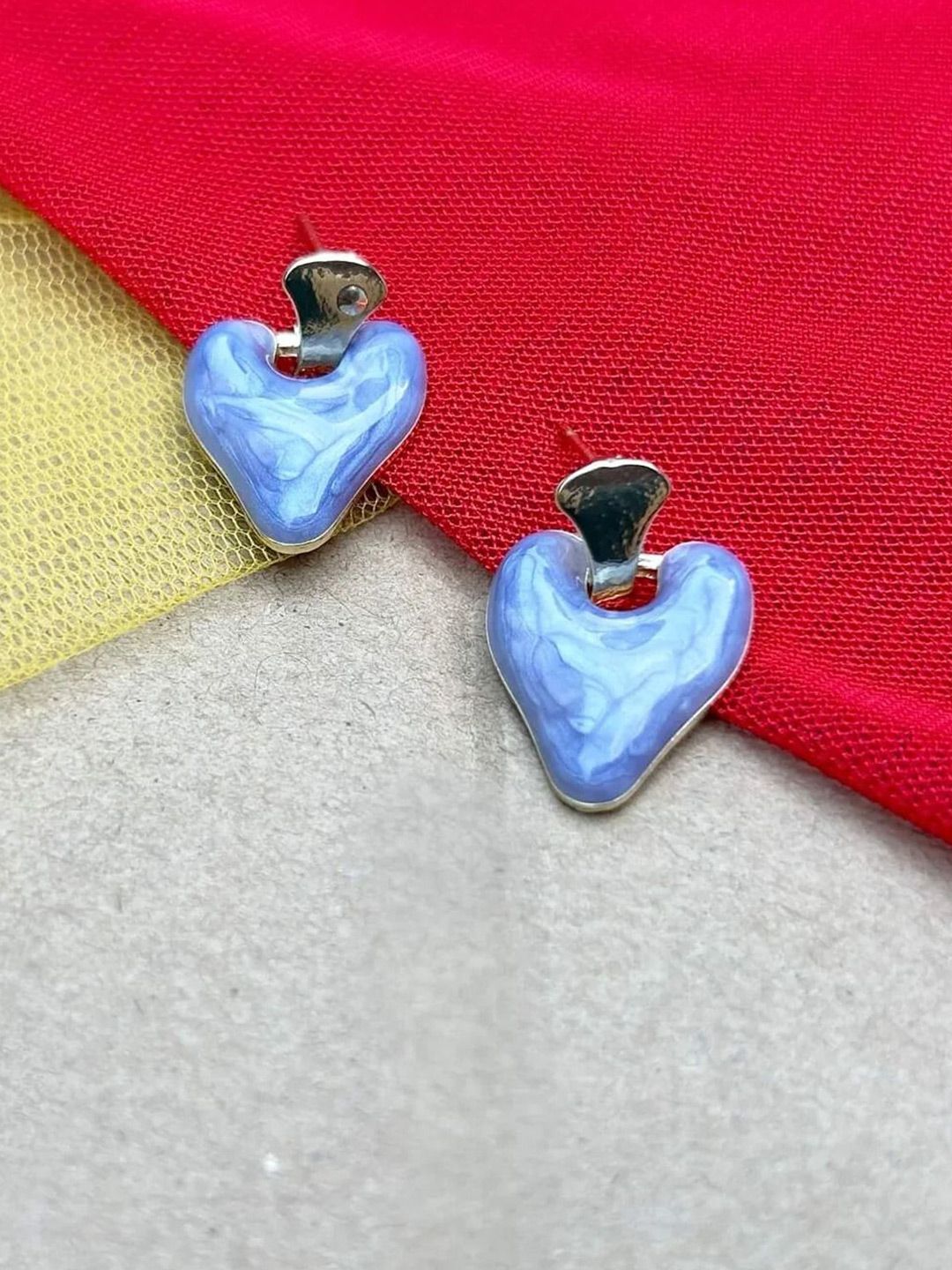 PASU FASHION Gold-Plated Heart Shaped Drop Earrings-picture-34