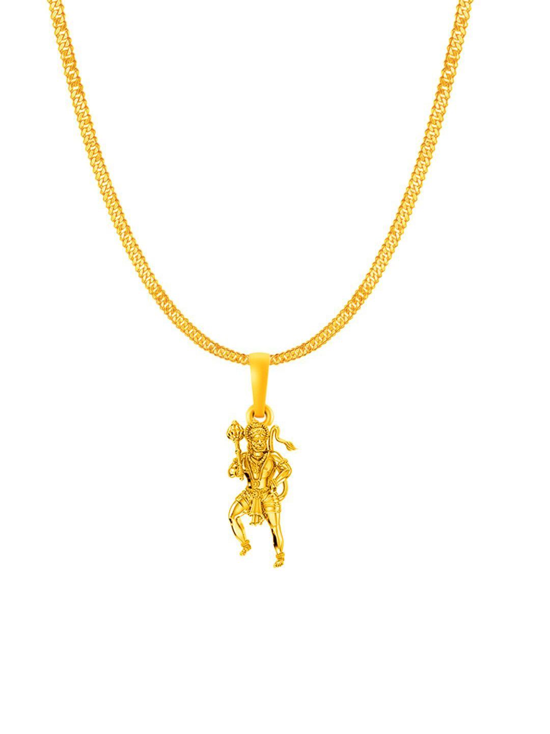 AKSHAT SAPPHIRE 92.5 Sterling Silver 22KT Gold-Plated Contemporary Pendant With Chain-picture-38