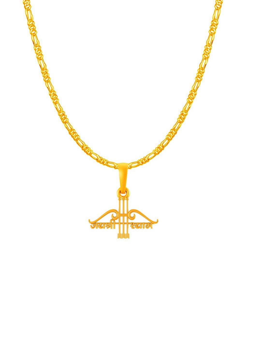AKSHAT SAPPHIRE Men Silver Gold-Plated Pendants with Chains-picture-22